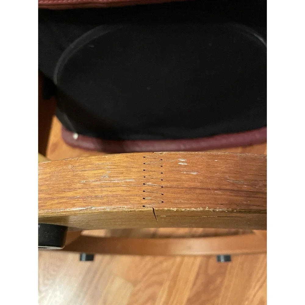 Ekornes Stressless Ottoman Burgundy Leather Foot Stool
